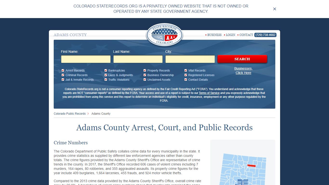 Adams County Arrest, Court, and Public Records